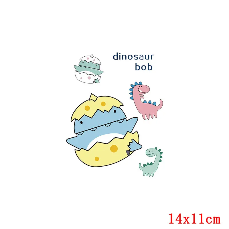 Parche térmico de animales bonitos para ropa, parches de dinosaurio de dibujos animados para camiseta, transferencia de hierro para ropa, apliques térmicos - imagen 3
