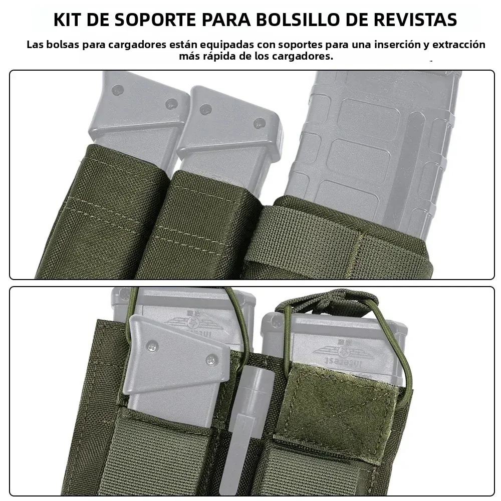 SINAIRSOFT Cinturón de batalla táctico 8 en 1 Airsoft Utility 1000D Nylon Cinturón de trabajo táctico con bolsa magnética - imagen 5