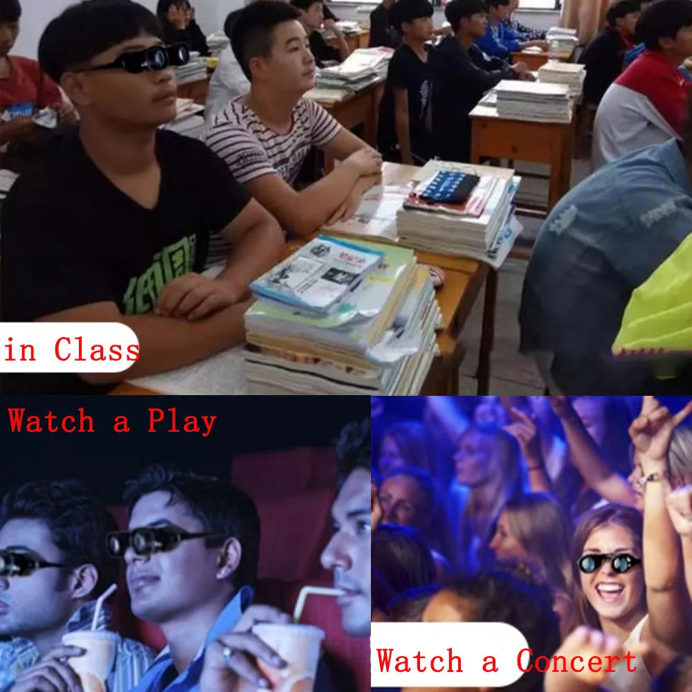 Gafas de pesca binoculares portátiles manos libres 11X, lupas ópticas, binoculares, telescopio para teatro de ópera, conciertos, deporte - imagen 5