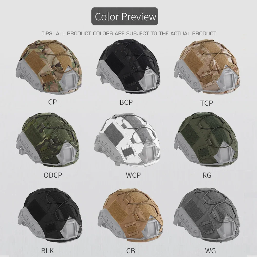 Funda táctica para casco Airsoft rápida – camuflaje cordón-elástico - imagen 3