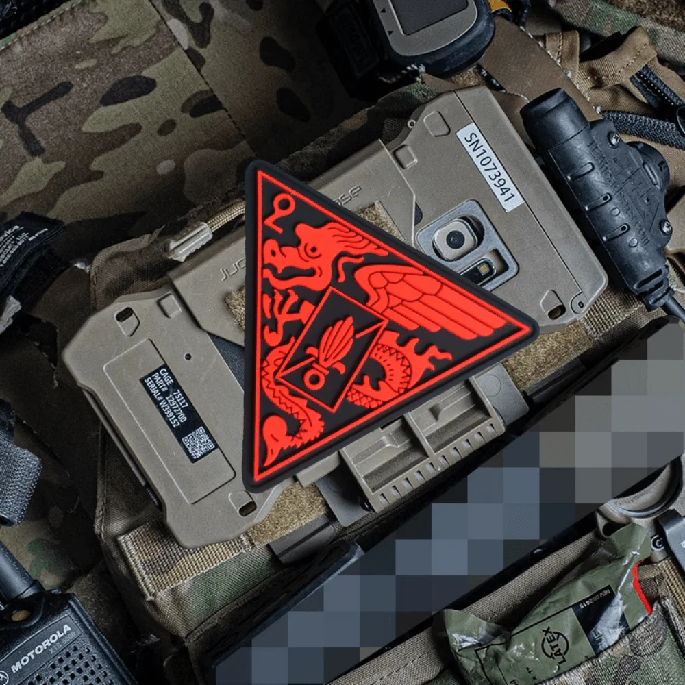 Parche táctico de moral del cuerpo del segundo paraguas, parches de gancho y bucle de PVC, insignia militar, brazalete, pegatinas para mochila - imagen 5