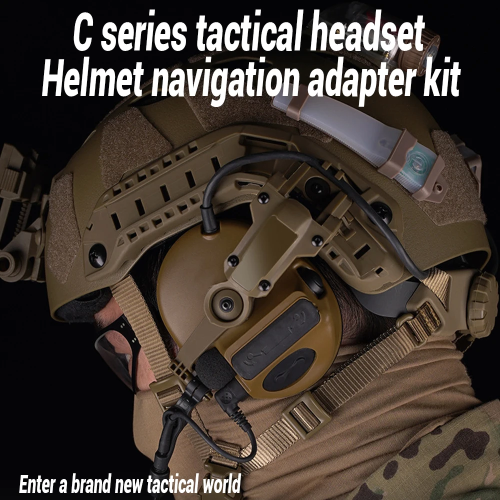 Adaptador de riel para casco táctico, accesorios de tiro Airsoft, soporte para auriculares, compatible con rieles Wendy del equipo Ops Core ARC - imagen 5