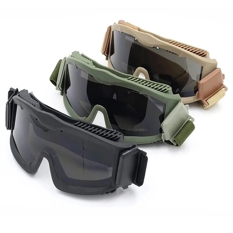 Gafas tácticas para hombre, gafas deportivas de combate Airsoft para exteriores, gafas de seguridad para caza y tiro, gafas de protección UV - imagen 2