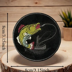 Parche estampado pescadores y peces – Insignia moral táctica para ropa
