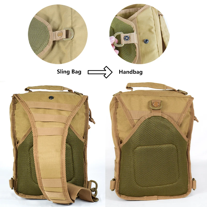 Bolsa de mano con sistema Molle, accesorio táctico para pistola militar, impermeable, EDC, funda trasera transpirable - imagen 5