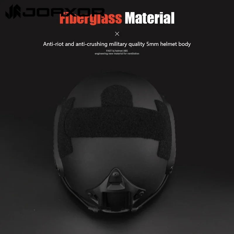 JOAXOR FAST MH Casco táctico antidisturbios de fibra de vidrio Casco Airsoft antigolpes Equipo de entrenamiento de combate especial Peso 1,5 kg - imagen 4