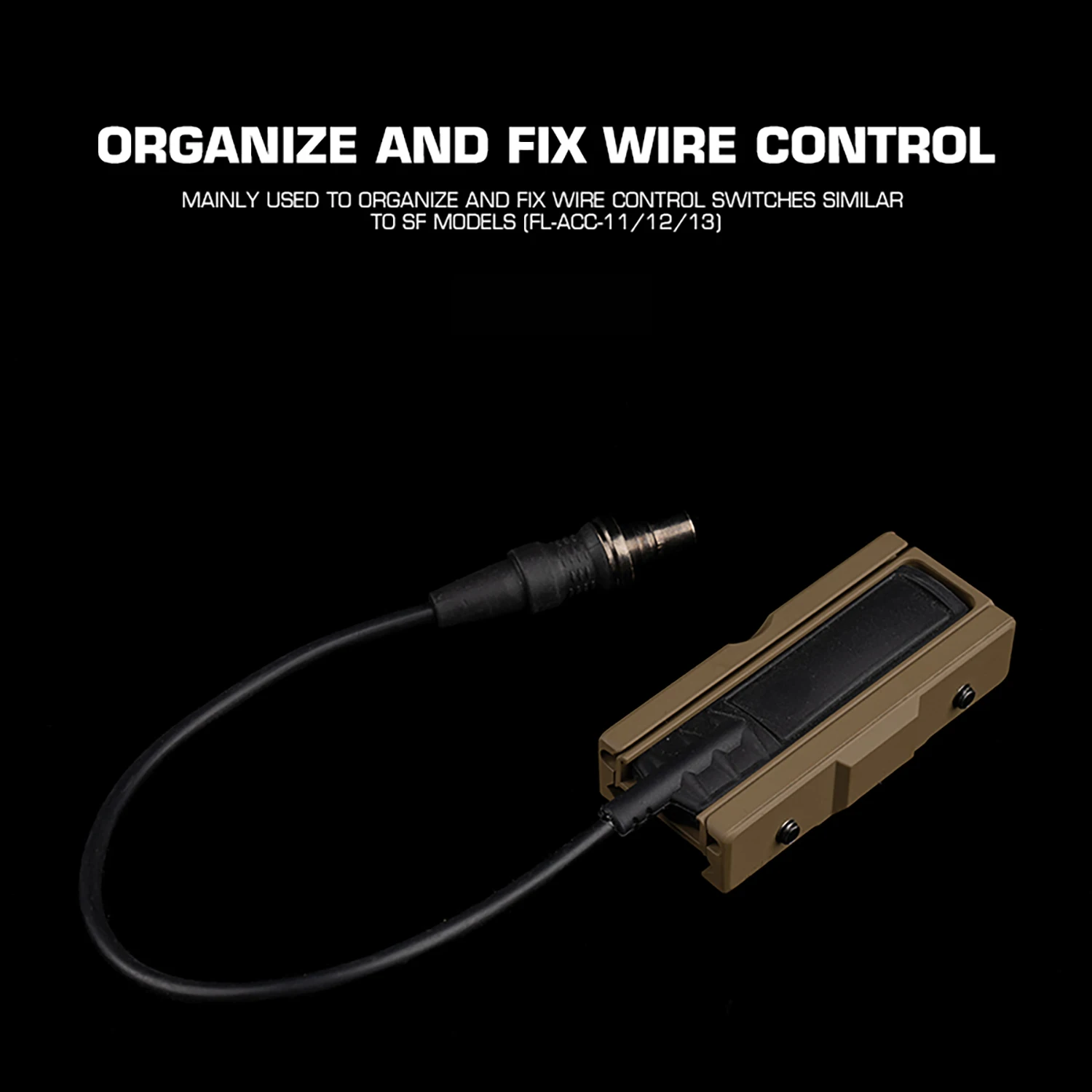 Picatinny SF M300 M600 X400 linterna de luz ST07 UE07 sistema de Control de luz LCS interruptor de cinta cable trasero montaje de Metal fijo - imagen 3