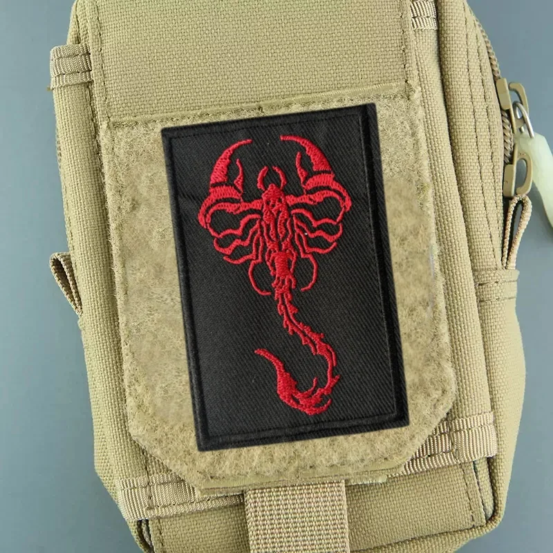 Parche táctico "Escorpion" para ropa, insignias de moral, brazalete bordado de escorpión, gancho, parches militares, pegatina para mochila - imagen 3