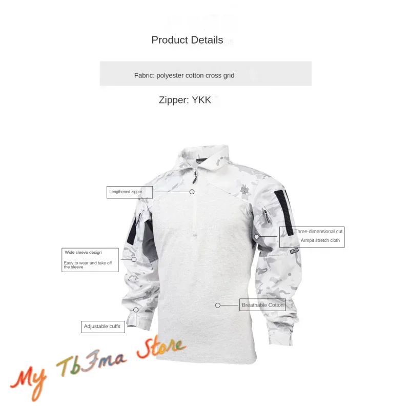 MCAP-traje de rana transpirable de camuflaje para nieve, camisa de combate de manga ancha, uniforme, traje de entrenamiento, Tops para caza al aire libre, primavera y otoño - imagen 2