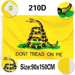 Bandera Gadsden bordada para exterior con ojales de latón