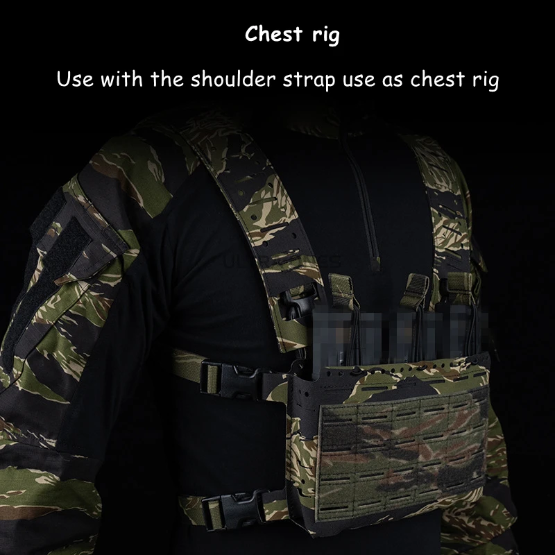 Chalecos de combate tácticos de liberación rápida para tiro al aire libre, conjunto de aparejo de pecho para caza Airsoft, chaleco deportivo de entrenamiento de Paintball MOLLE - imagen 5