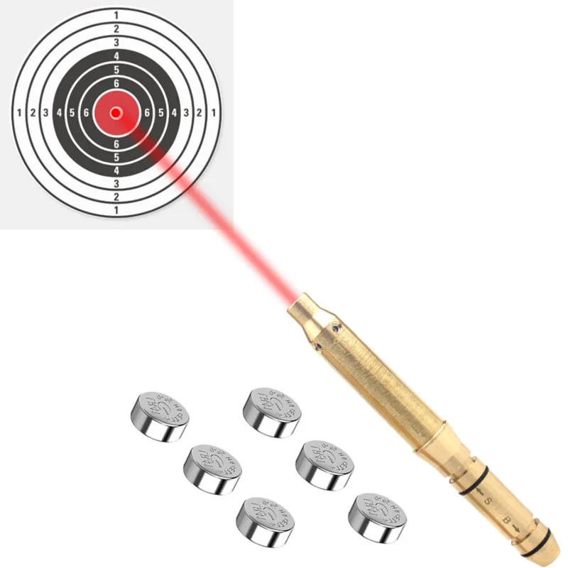Mira de orificio láser.177/22LR/.223Rem/9mm/.38spl Cal Boresighter láser rojo - imagen 5