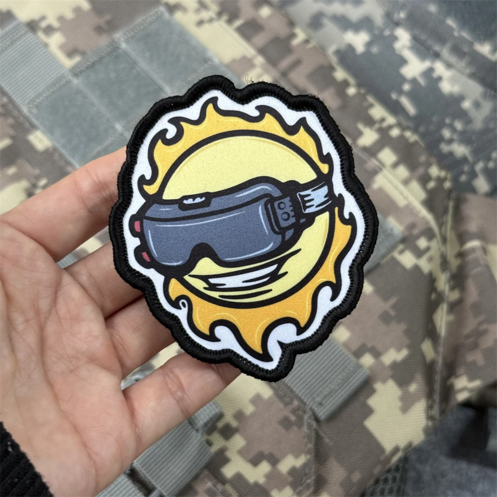 Parche de operador Solar, moral táctica, ejército militar, apliques personalizados, pegatina para mochila, parches de gancho y bucle impresos para ropa - imagen 3