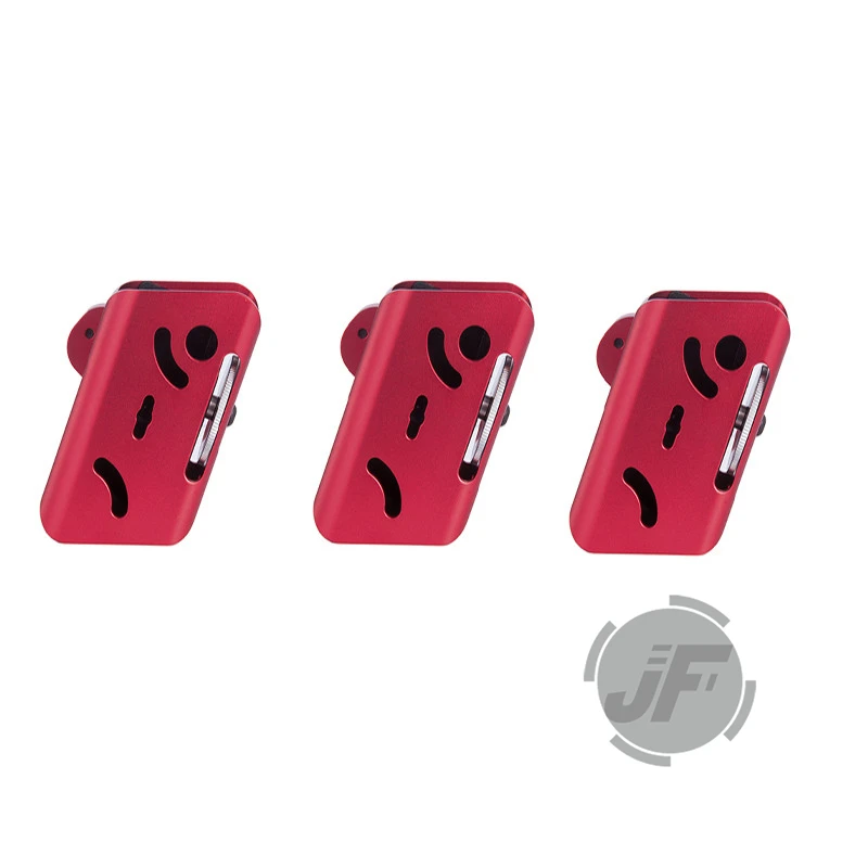 Pistolera de aluminio IPSC Mag USPSA, para competición, tiro, ajuste de ángulo múltiple, tirador de velocidad, Rojo - imagen 3