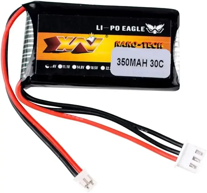 Batería Lipo HJ 2S 7,4 V 350mAh 30C con cargador para modelos de coche Rc AXIAL SCX24 90081 C10 1/24, accesorios de batería de 7,4 V - imagen 2