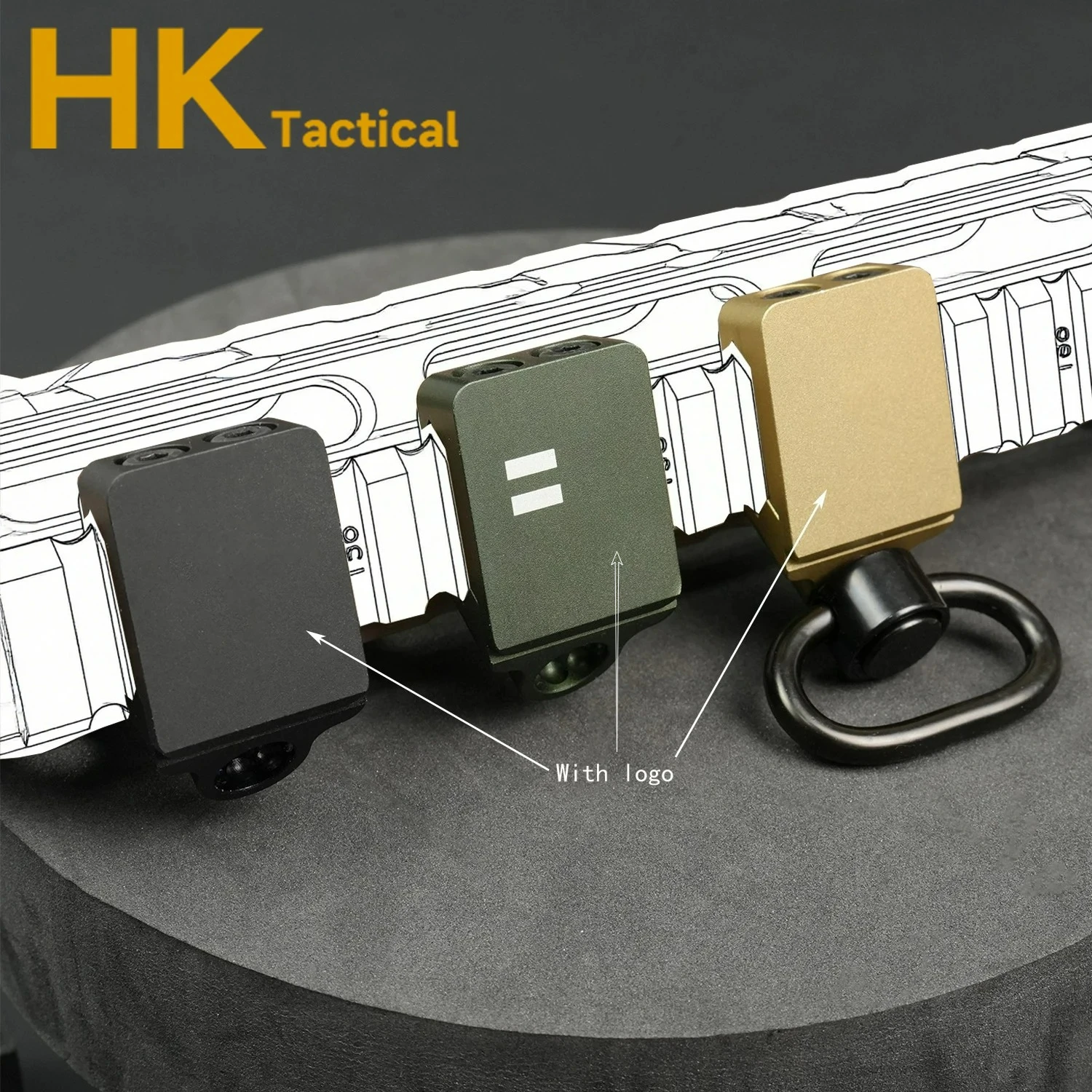 Hebilla táctica para correa de hombro al aire libre QD, hebilla de liberación rápida, correa trasera, hebilla colgante lateral, herramienta de caza compatible con riel de 20mm - imagen 5