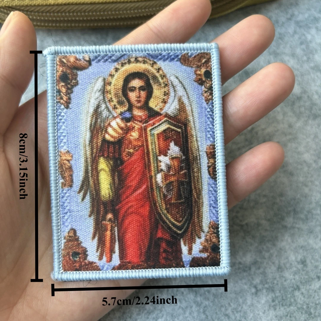 De Winnaar St. George Tactische Patch ARCHANGEL MICHAEL Klittenband Patches Armband Militaire Leger Moreel Badge Rugzak Stickers - imagen 3