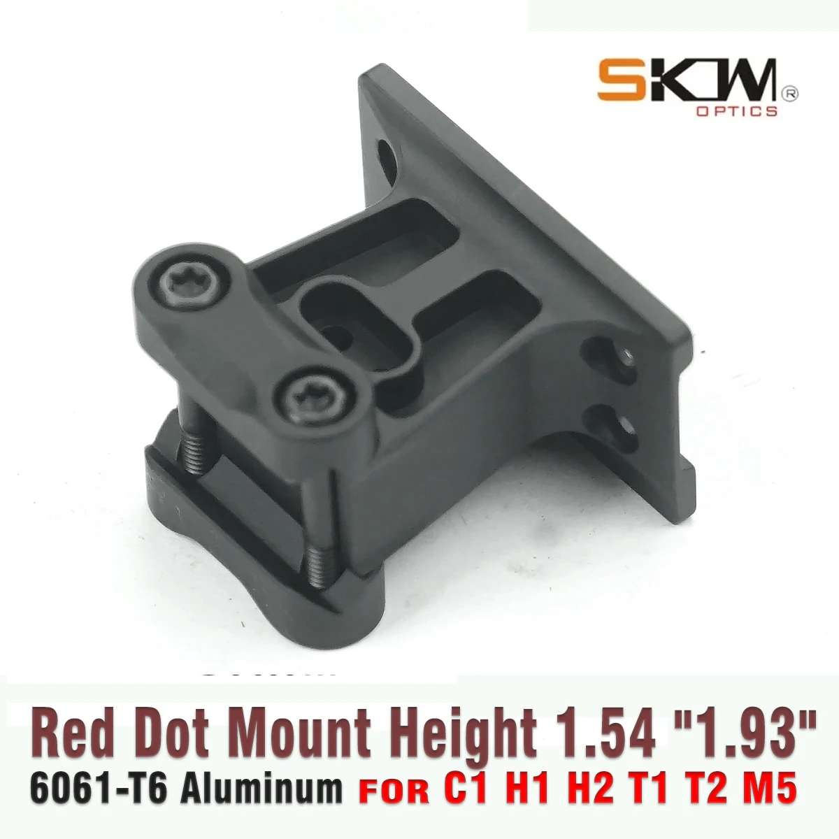 SKWoptics Soporte táctico de punto rojo C1 de altura rápida 1,93 ′′ 1,54 ′′ para riel de 20 mm para H1, H2, T1, T2, C1 - imagen 4