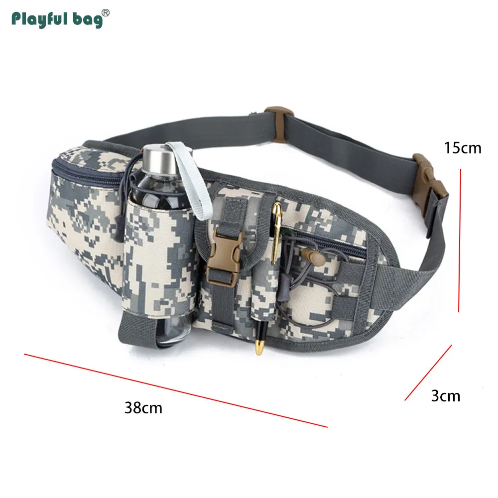 Bolsa de cinturón deportivo multiusos al aire libre para hombres, paquete táctico de Camping impermeable, bolsa cruzada de camuflaje, AVA276 - imagen 3