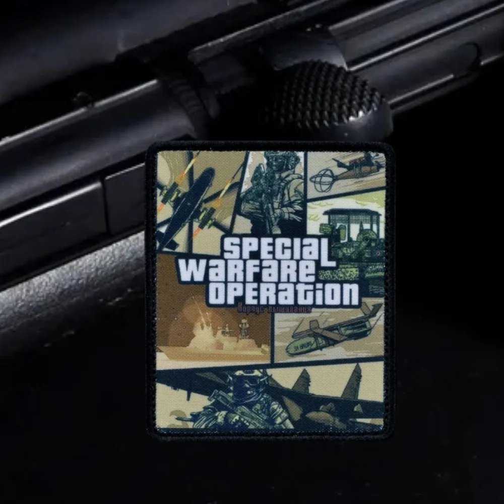Insignia de Moral del cuerpo de operación de Guerra Especial, parche con estampado táctico, brazalete del ejército militar, parches de mochila al aire libre con gancho y bucle - imagen 4