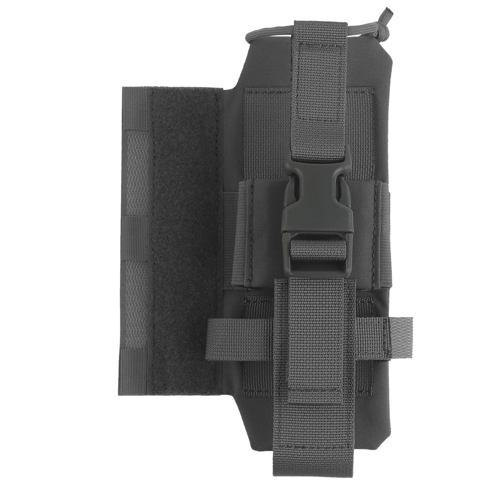 Bolsa lateral de Radio táctica estilo R, bolsa de almacenamiento ajustable, bolsillo para walkie-talkie, chaleco de caza, accesorios Molle - imagen 2