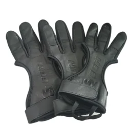 Guante protector de cuero 3 dedos – tiro con arco y caza