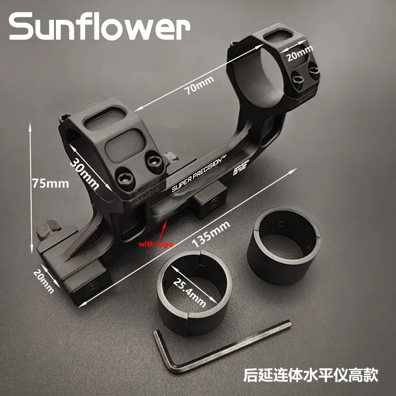 Soporte táctico de precisión de altura GE, montaje en voladizo de 25,4/30mm, Conector de soporte GE, accesorios de caza - imagen 3