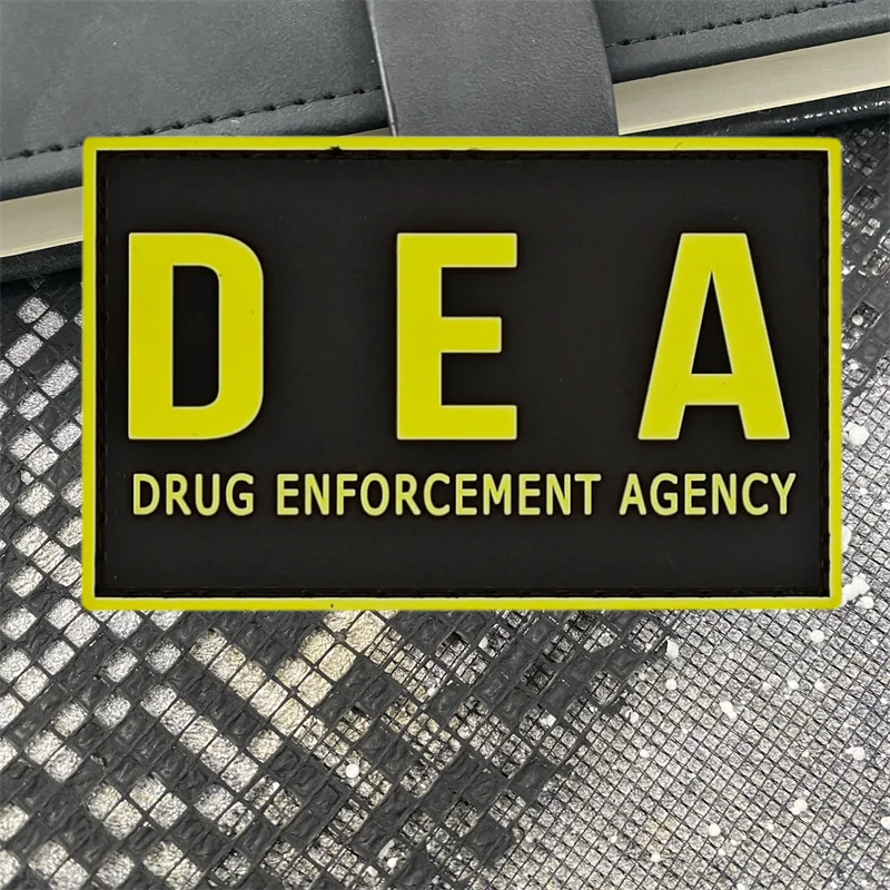 AGENCIA DE ENFORCEMENTO DE DRUG parche de PVC 3D de ropa emblema divertido Oeteldonk mochila táctica accesorios de sombrero gancho bucle DEAMilitar - imagen 3