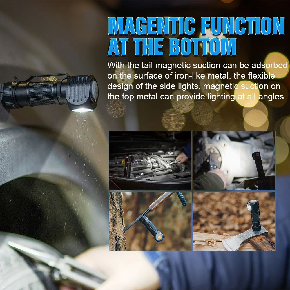 Trustfire MC18 linterna frontal LED 1200lm 18650 linterna frontal recargable magnética con indicador de potencia cola magnética para pesca - imagen 5
