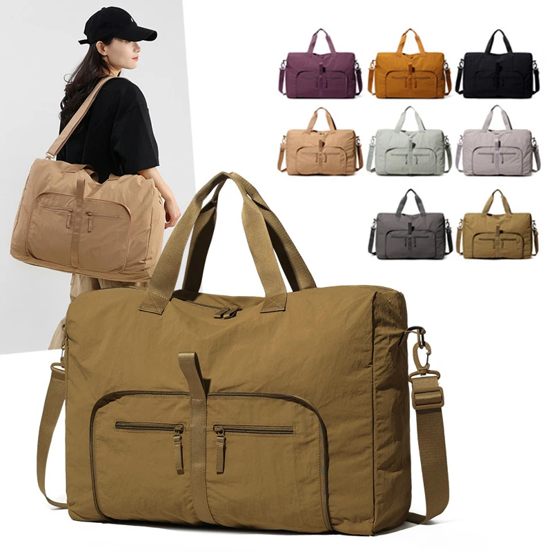 Bolsa plegable para gimnasio y Fitness, gran capacidad, viaje de negocios, embarque, Camping, bolsos de hombro tipo bandolera, bolso de ocio al aire libre - imagen 3