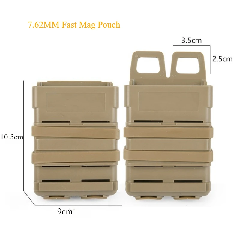 Bolsa magnética rápida de 7,62 MM con hebilla de liberación rápida de goma para revista 7,62, funda antideslizante de goma para caza - imagen 5