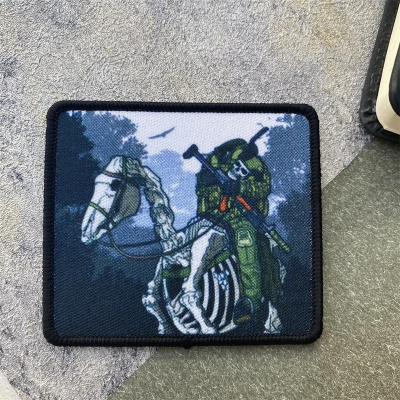 "Cavalry sin cabeza" tácticas de soldado parche estampado militar brazalete insignia de moral gancho y bucle ropa mochila pegatinas - imagen 5