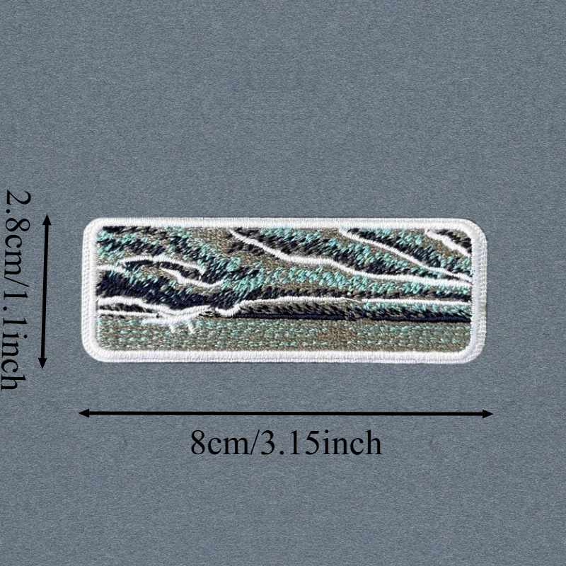 Parche bordado ondulado para chaleco táctico, sombreros con gancho y bucle, insignia de moral, mochila, pegatinas decorativas, parches para brazalete para ropa - imagen 3