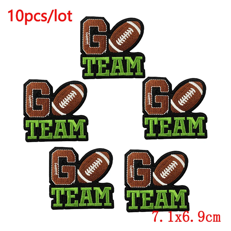 10 unids/lote parche bordado de fútbol parches para planchar para ropa equipo deportes competición parches costura planchado insignias apliques - imagen 5
