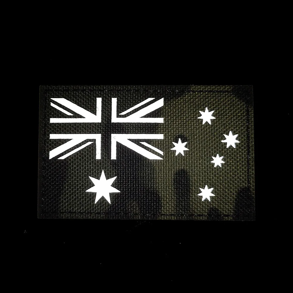 Parche reflectante bordado nacional de la bandera de Nueva Zelanda y Australia, apliques de PVC para bolsas tácticas, chaquetas, ropa, brazalete militar - imagen 3