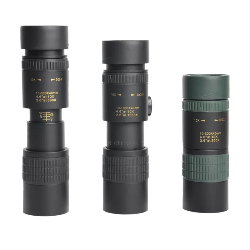 Telescopio Monocular profesional de largo alcance para caza y acampada, binoculares potentes portátiles HD 4K con Zoom 10-300x40, BAK4-Prisms - imagen 3