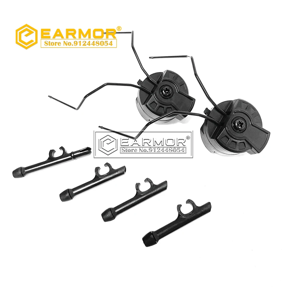 Earmor adaptador de riel de casco curvo para auriculares, rotación de 360 grados, PELT Comtac - imagen 4