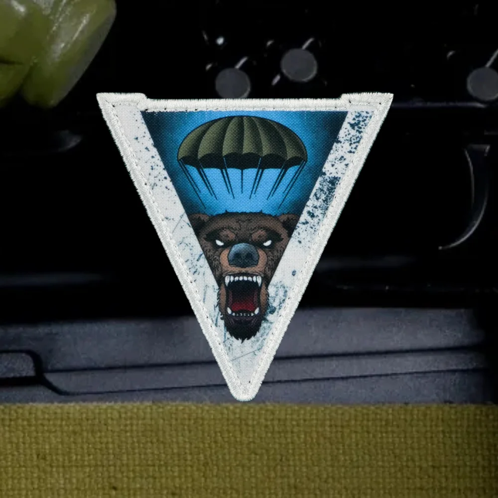 Accesorios de insignia de moral "fuerzas aéreas", parche de gancho y bucle, pegatinas de mochila táctica de paracaídas de oso, parches del ejército militar - imagen 4