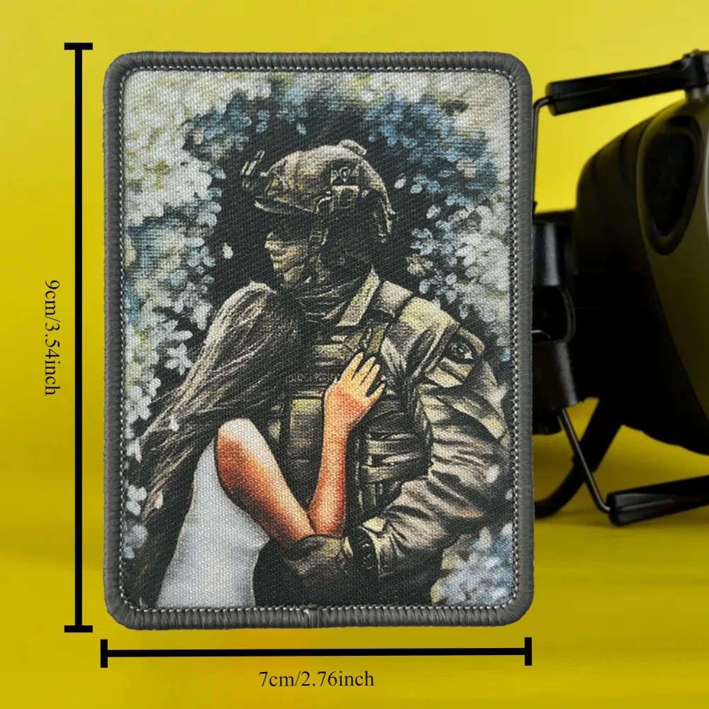 Parche táctico impreso para abrazar, parches con emblema de gancho y bucle, insignia de moral militar, brazalete del ejército, pegatinas para mochila Chevron - imagen 3
