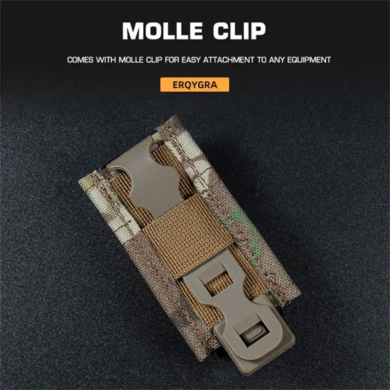 ERQYGRA-bolsas tácticas Molle de 9mm para revistas, bolsas rápidas de función única, fundas para caza, accesorios para sistema, almacenamiento de linterna - imagen 2