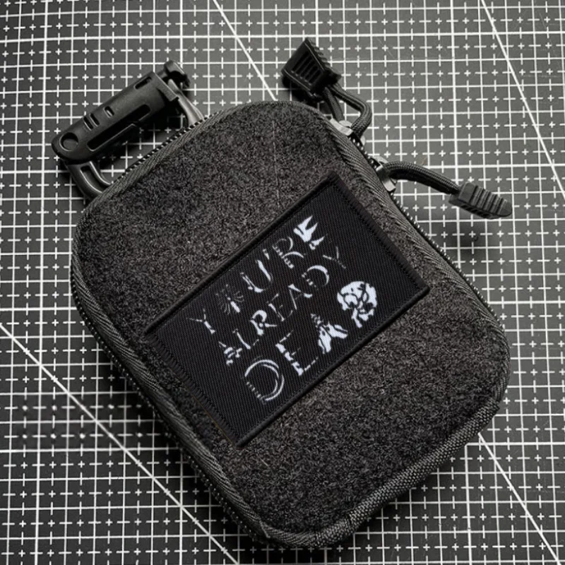 Ya estás muerto parche táctico insignia de moral militar estampado gancho y bucle mochila ropa decoración pegatinas brazalete - imagen 3