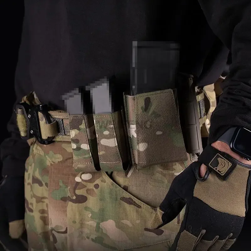 Bolsa doble para revistas, bolsa Molle para pistola Mag de 9mm para GL M9 SIG P226, soporte magnético rápido de nailon, accesorios de caza