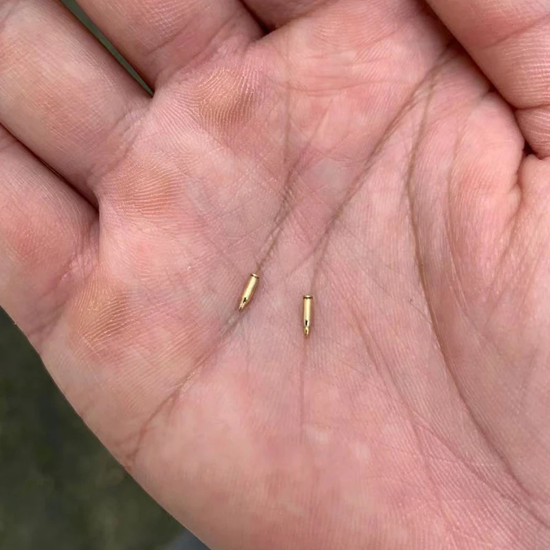 Cartucho pequeño de latón de 6x1,5mm en lugar de tubo de luz, accesorios decorativos, no brillan, bricolaje - imagen 4