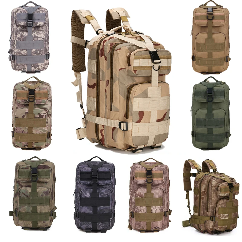 Mochila táctica de nailon 1000D para hombre, bolsas impermeables al aire libre para acampar, senderismo, pesca y caza - imagen 2