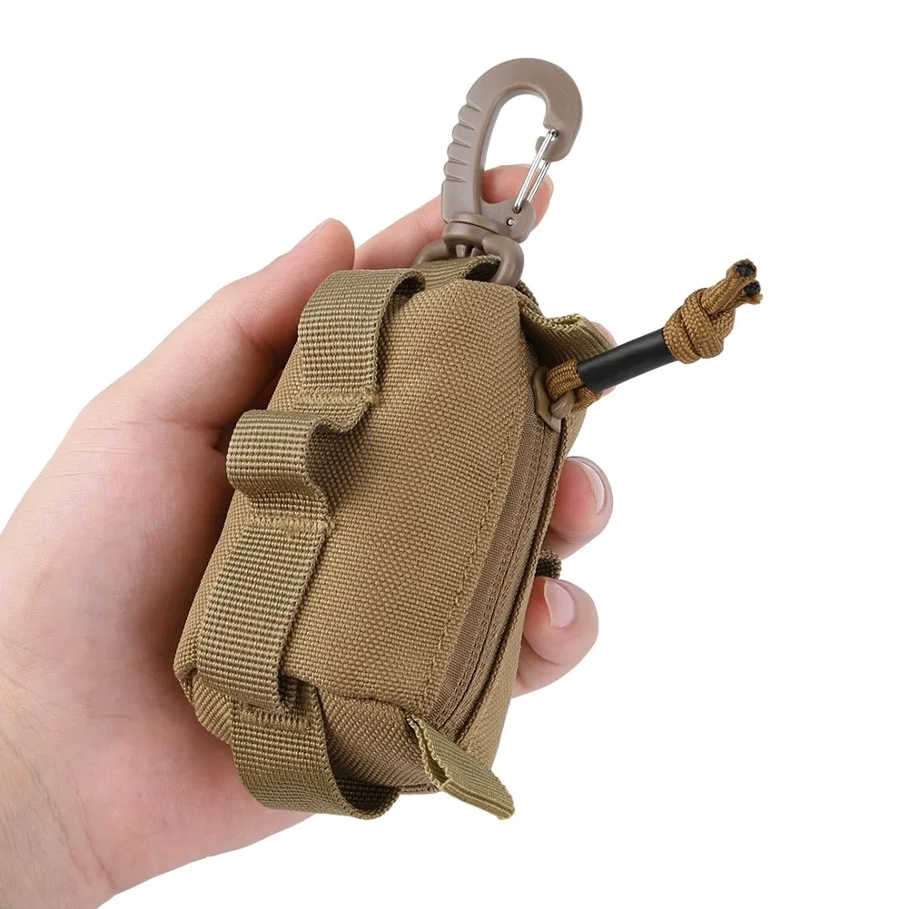 Bolsa táctica EDC para exteriores, tarjetero portátil pequeño, monederos, billetera MOLLE, accesorios para mochila de caza y senderismo - imagen 3