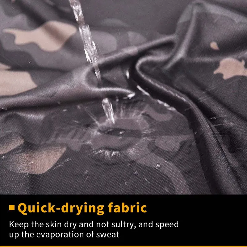 Camiseta de camuflaje táctico para hombre, camisas de combate del ejército informales resistentes al desgaste, ropa de caza de secado rápido, ropa militar transpirable - imagen 4