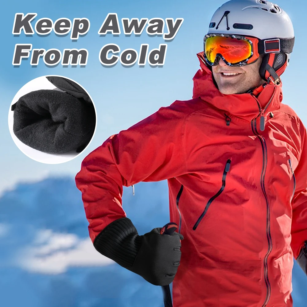 Guantes de esquí de invierno para hombre y mujer, guantes de 3M con pantalla táctil para Snowboard, deportes al aire libre, cálidos, impermeables, a prueba de viento, a prueba de golpes - imagen 4