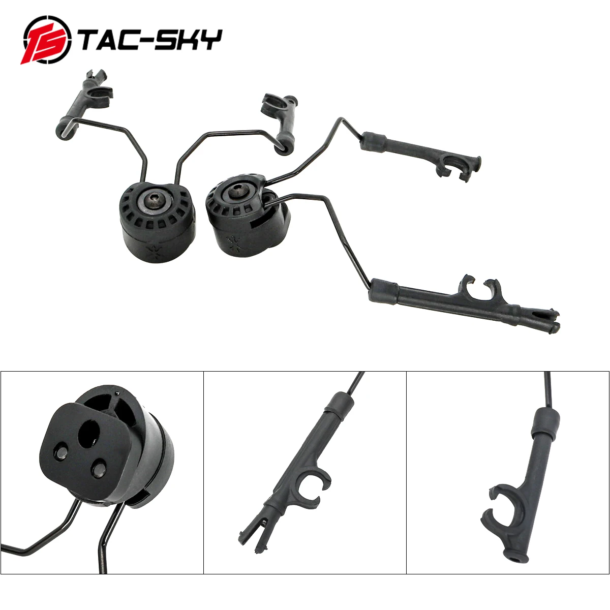 Adaptador de riel para casco TS TAC-SKY ARC, Compatible con casco Ops-Core FAST Airsoft para auriculares tácticos Comta I II III IV XPI - imagen 5