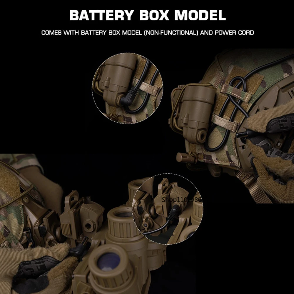 Gafas de visión nocturna modelo ficticio GPNVG-18 – Réplica de accesorios NVG de 4 tubos para accesorios de exhibición de casco táctico Airsoft, cosplay y casco táctico - imagen 4