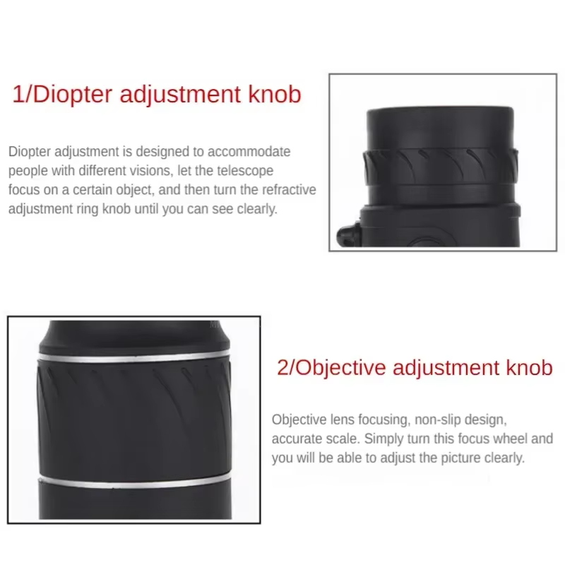 Telescopio monocular de visión nocturna de baja luz con trípode - imagen 4